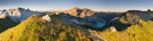 View of the Zaluandakopf to the Lünersee, Schesaplana, Kirchlispitzen and Zimba View of the Zaluandakopf to the Lünersee, Schesaplana, Kirchlispitzen and Zimba